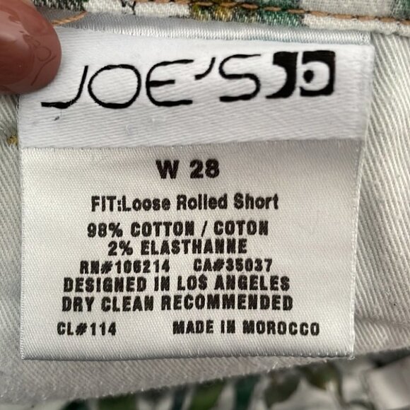 Joe’s jeans loose rolled jean shorts summer beach spring sz 28 - Picture 4 of 8